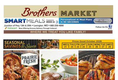 Brothers Market (Lexington, MO) Weekly Ad October 21 - 28, 2026