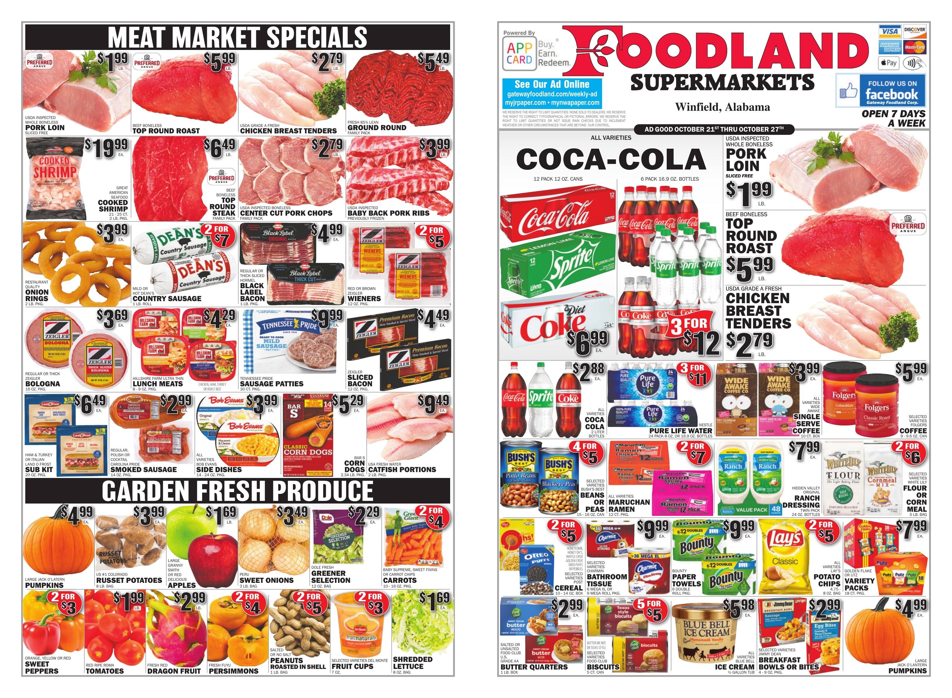 Gateway Foodland (Winfield, AL) Weekly Ad October 21 - 27, 2026