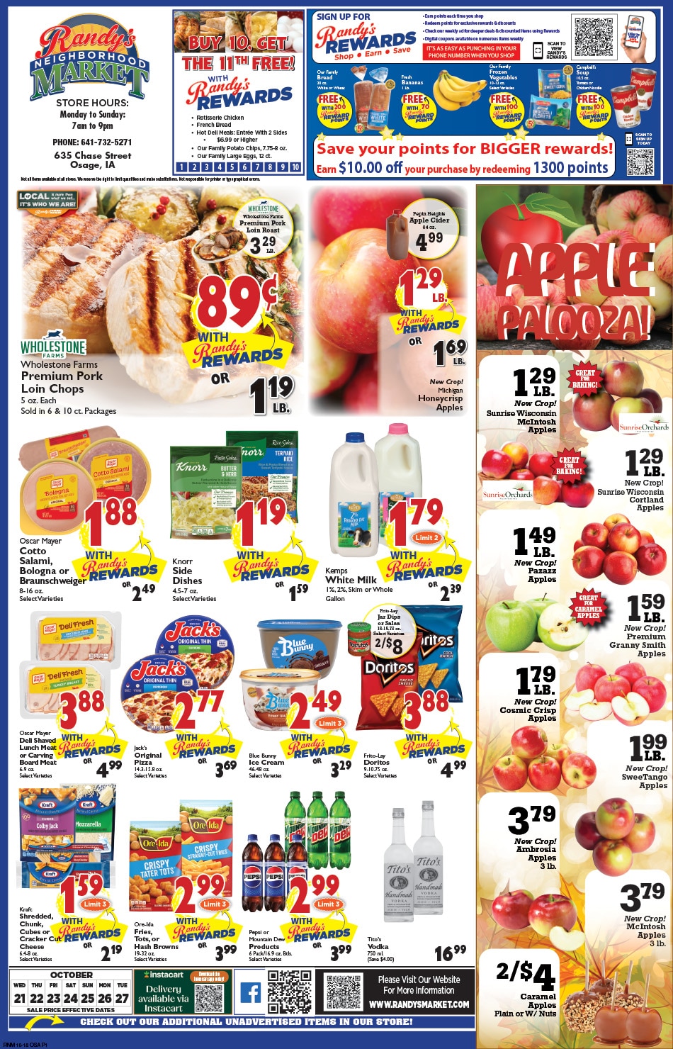 Randy's Neighborhood Market (Osage, IA) Weekly Ad October 21 - 27, 2026