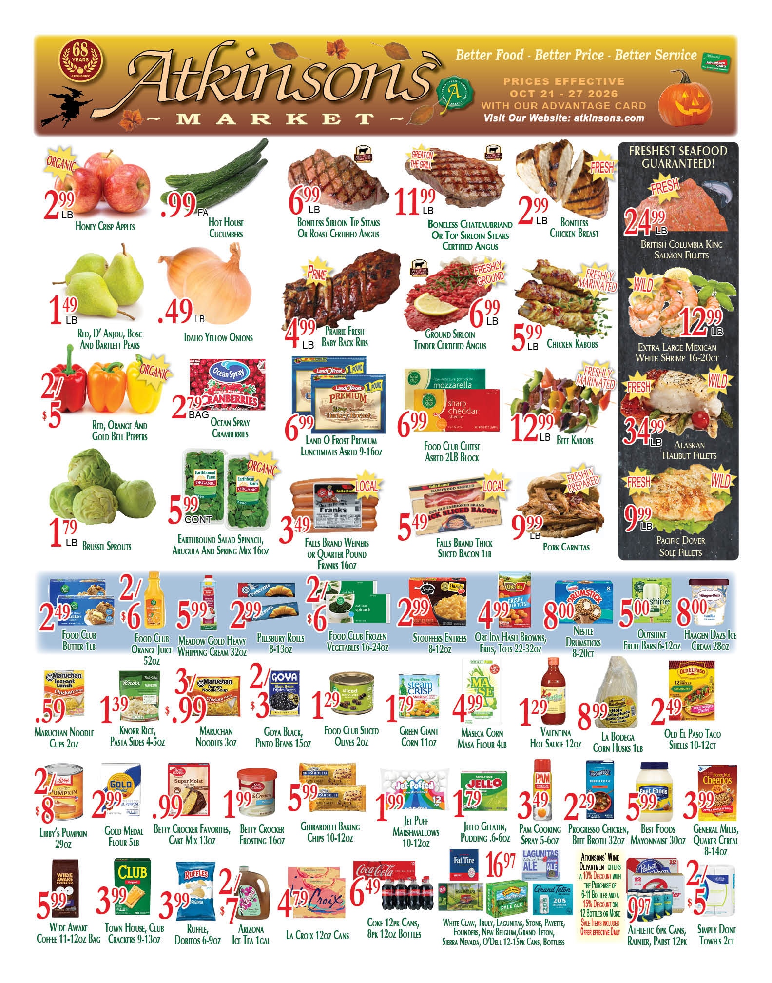 Atkinsons' Market Weekly Ad October 21 - 27, 2026