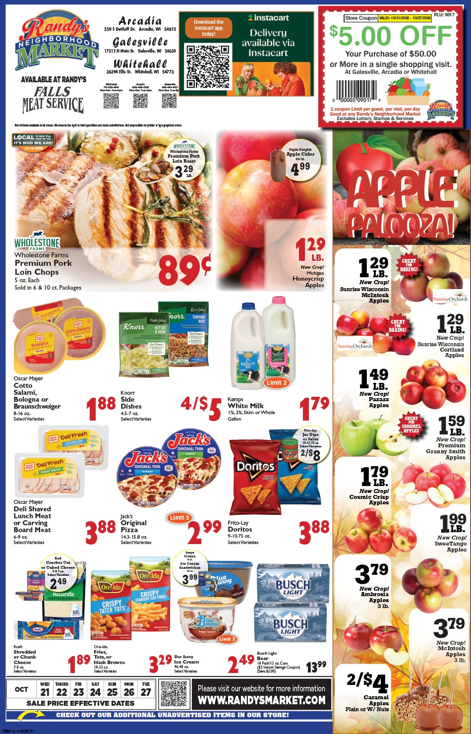 Randy's Neighborhood Market (Wisconsin) Weekly Ad October 21 - 27, 2026