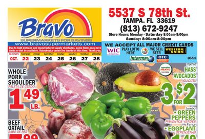 Bravo Supermarket (St. Petersburg Area, FL) Bravo Florida Weekly Weekly Ad October 22 - 28, 2026