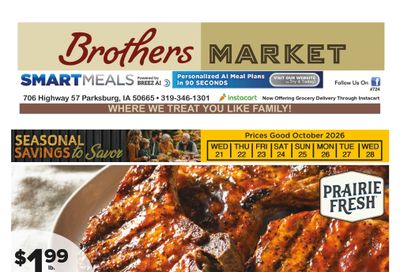Brothers Market (Parkersburg, IA) Weekly Ad October 21 - 28, 2026