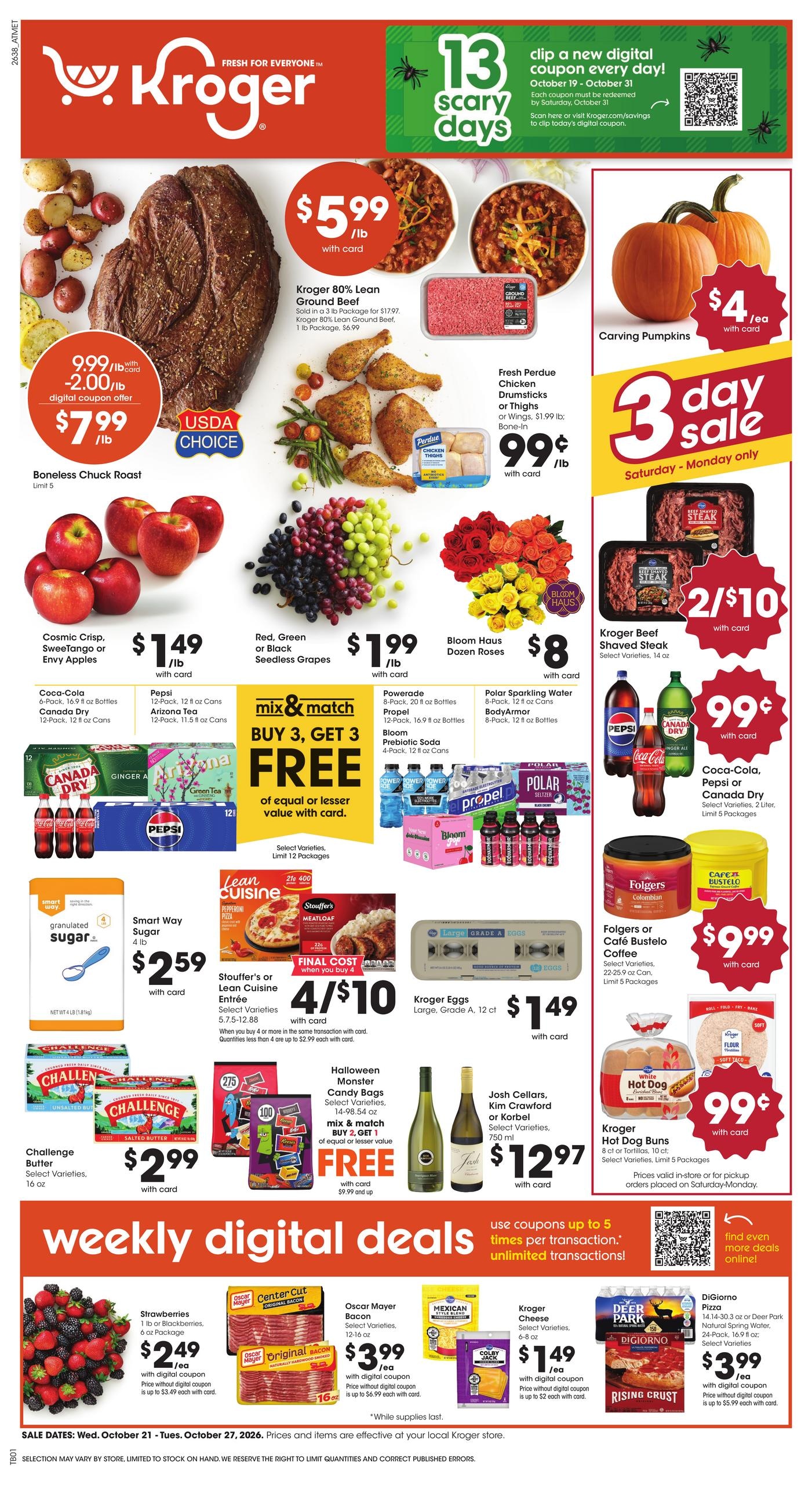 Kroger (Atlanta Area, GA) Weekly Ad October 21 - 27, 2026