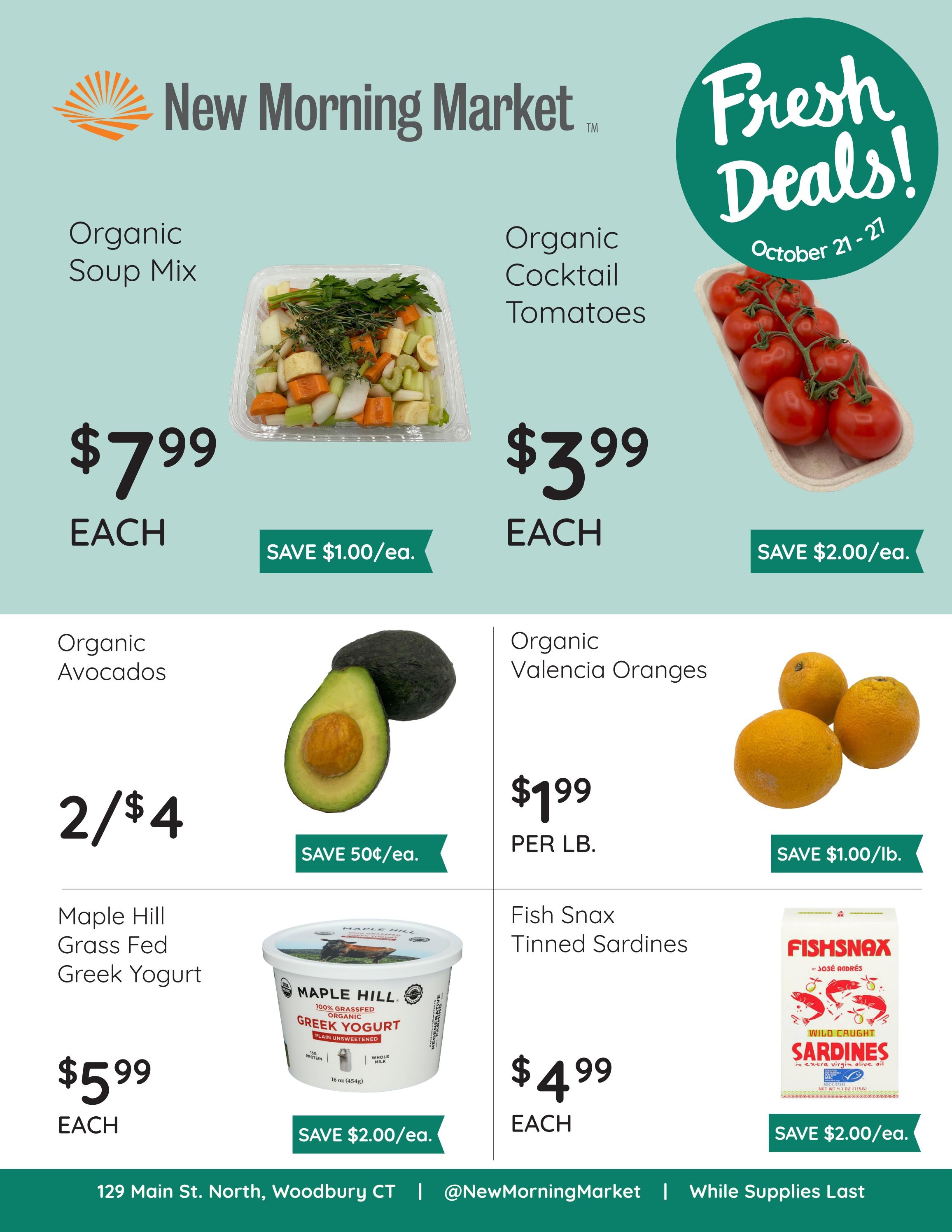 New Morning Market Monthly Sales Weekly Ad October 20 - November 2, 2026