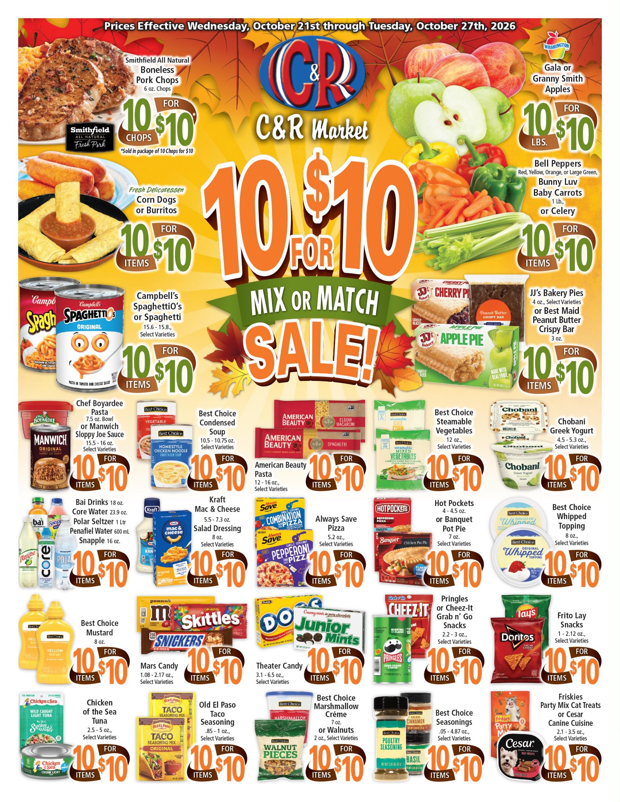 C&R Supermarkets Weekly Ad October 21 - 27, 2026