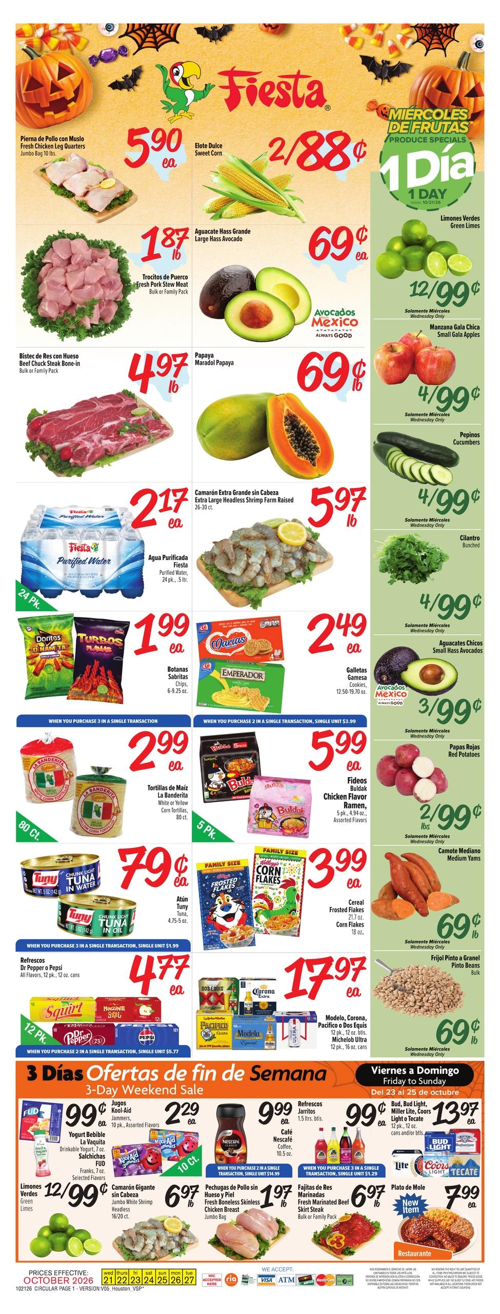 Fiesta Mart (Pasadena Area, TX) Weekly Ad October 21 - 27, 2026
