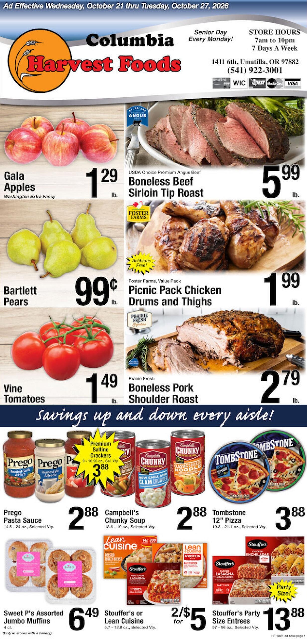 Harvest Foods (Boardman Area, OR) Weekly Ad October 21 - 27, 2026