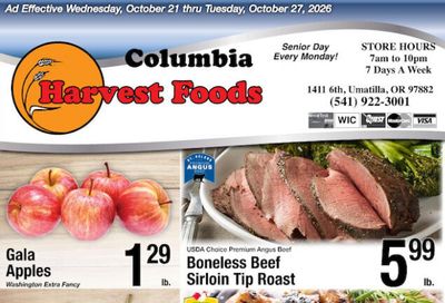Harvest Foods (Boardman Area, OR) Weekly Ad October 21 - 27, 2026