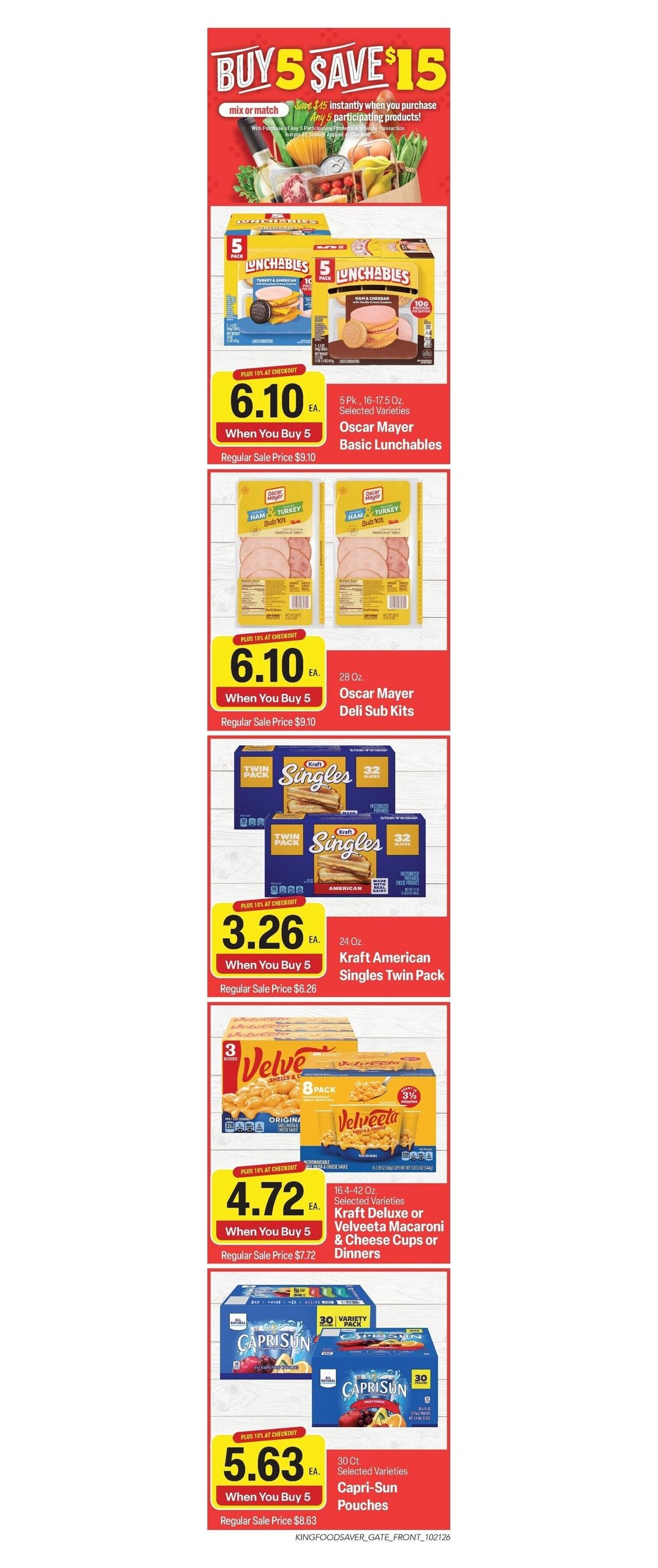 King Cash Saver Weekly Ad October 21 - November 3, 2026
