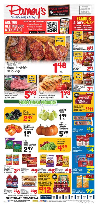 Ramey's (Brookhaven Area, MS) Weekly Ad October 21 - 27, 2026