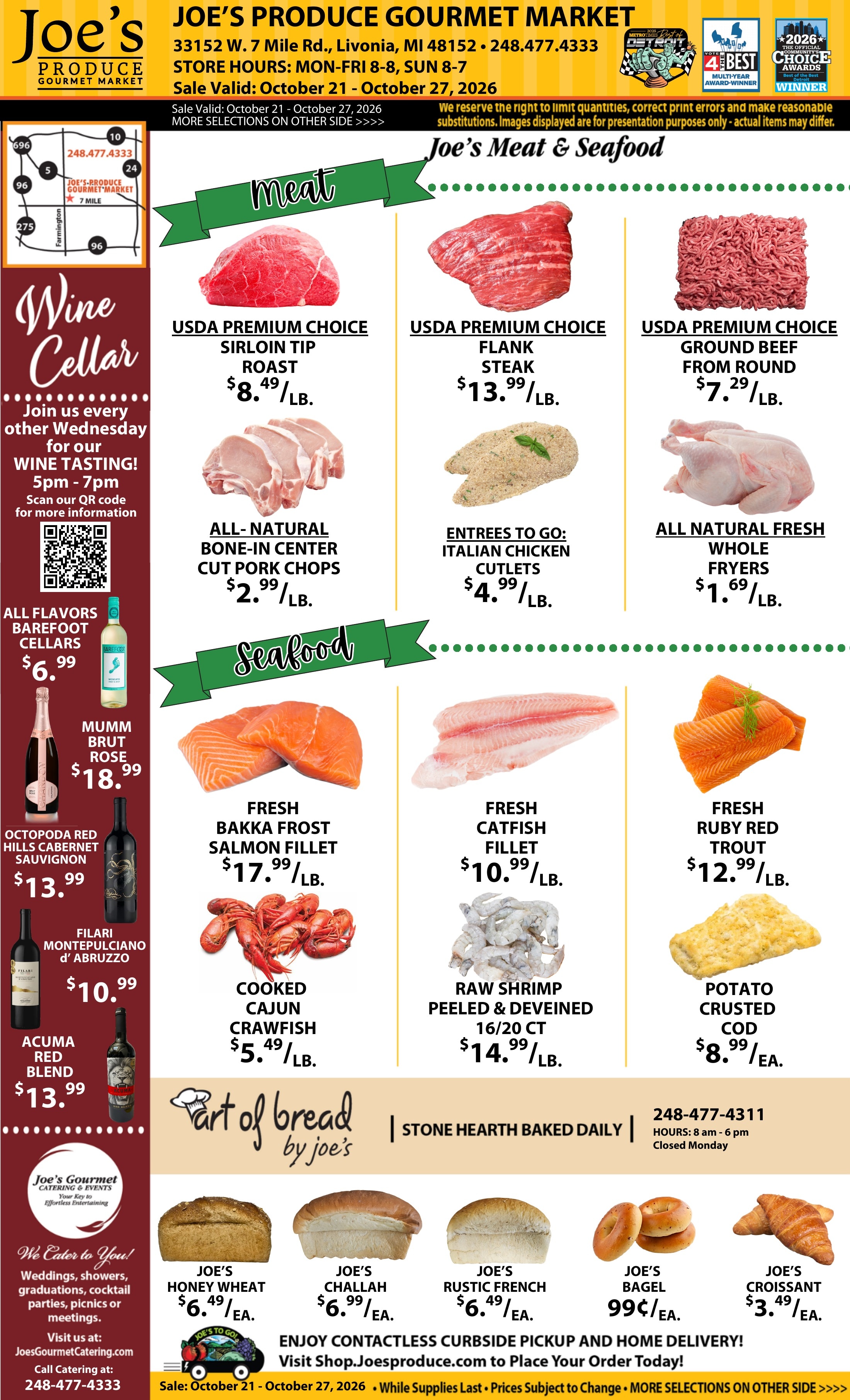 Joe's Produce Gourmet Market Weekly Ad October 21 - 27, 2026