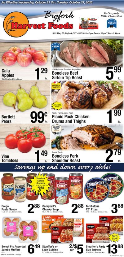 Harvest Foods (Hungry Horse Area, MT) Weekly Ad October 21 - 27, 2026