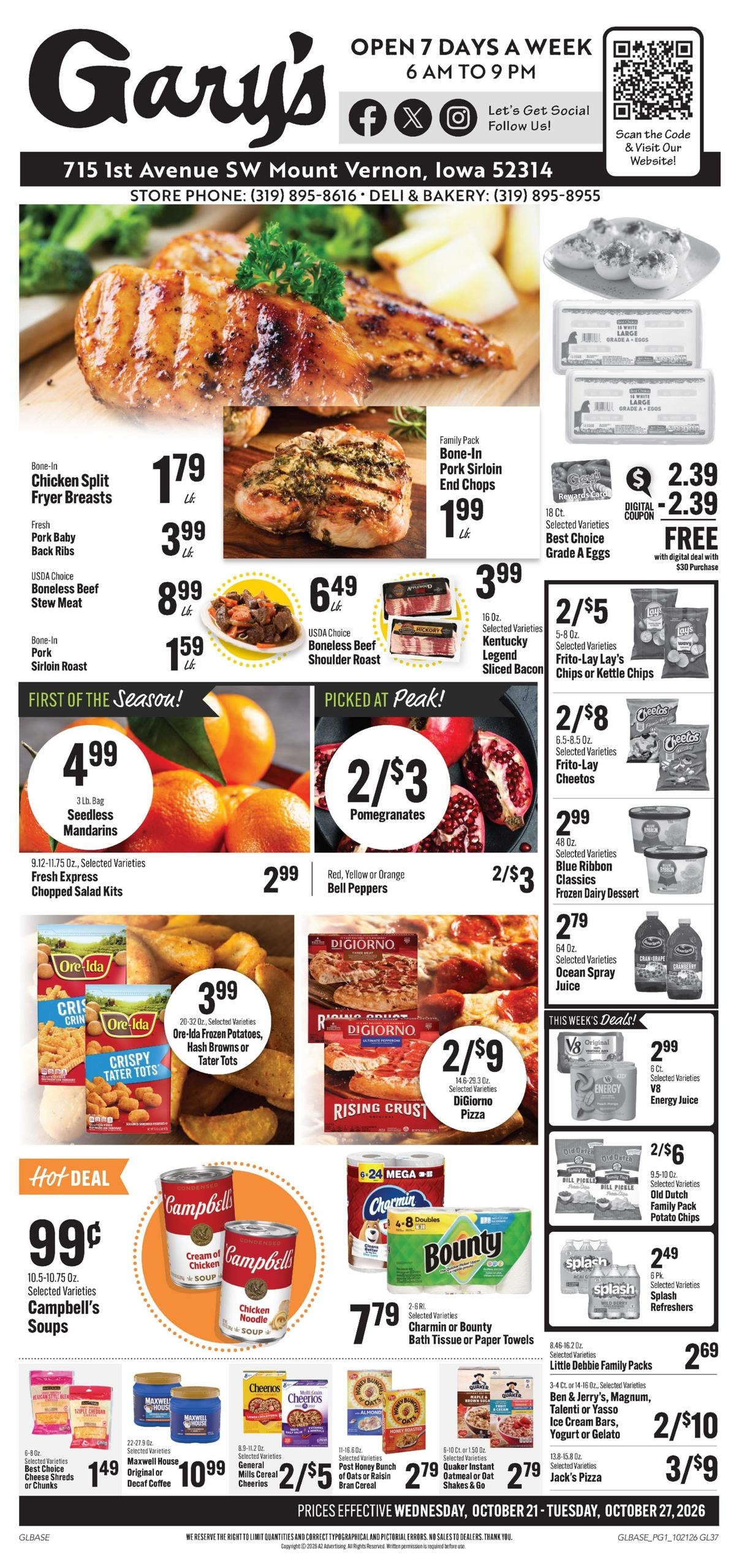 Gary's Foods Weekly Ad October 21 - 27, 2026