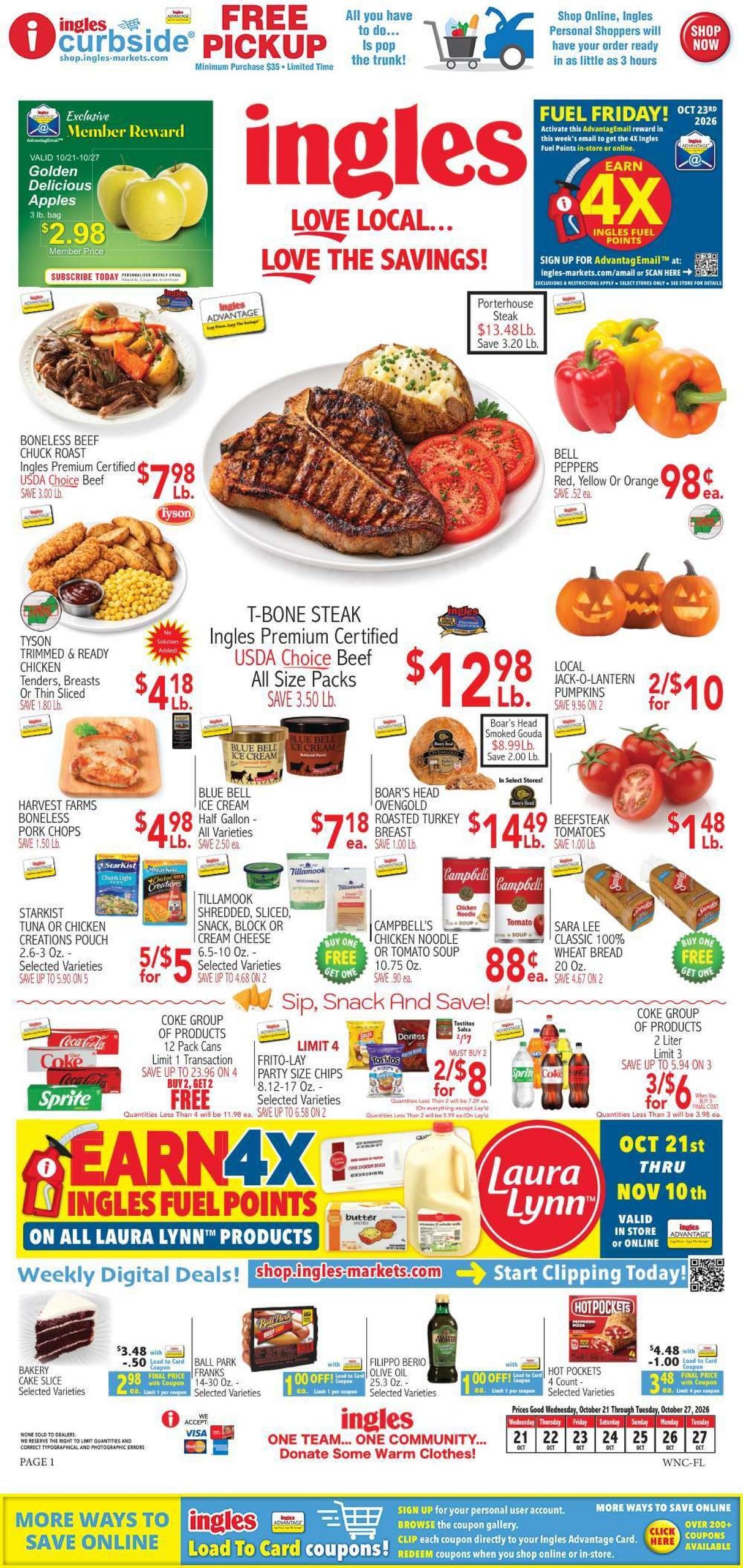 Ingles Markets (Asheville Area, NC) Weekly Ad October 21 - 27, 2026