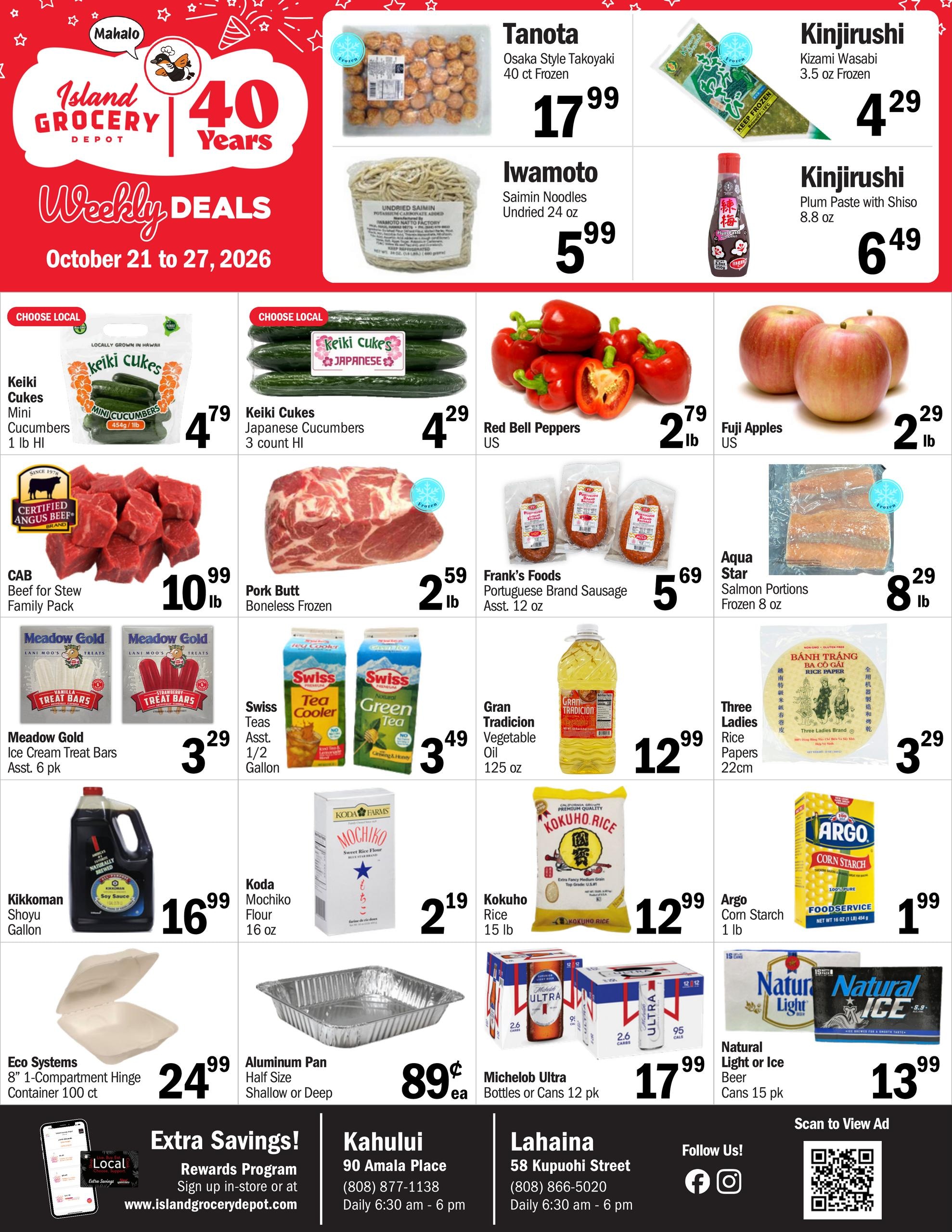 Island Grocery Depot Weekly Ad October 21 - 27, 2026
