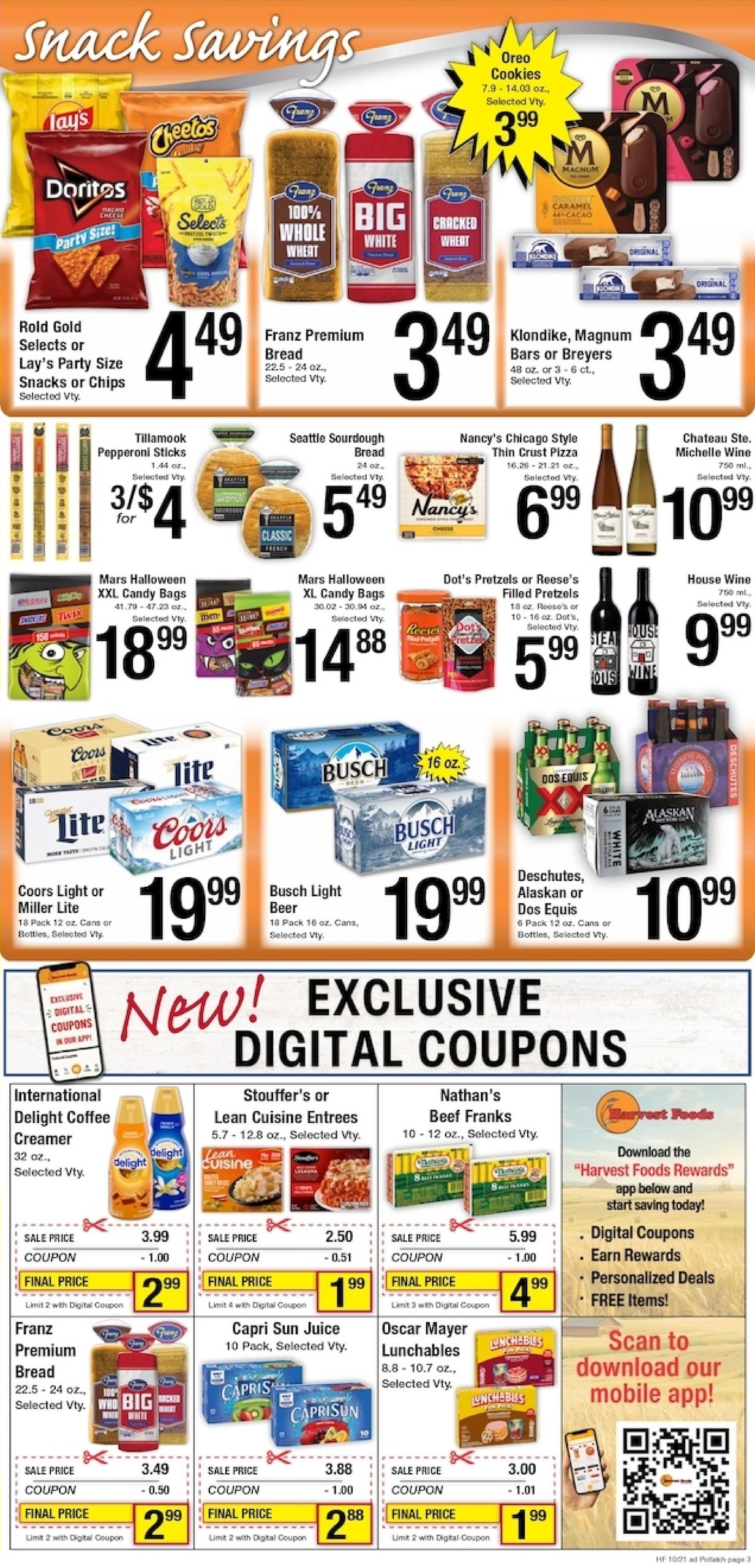 Harvest Foods (Moscow Area, ID) Weekly Ad October 21 - 27, 2026