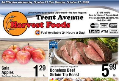 Harvest Foods (Spokane Valley Area, WA) Weekly Ad October 21 - 27, 2026