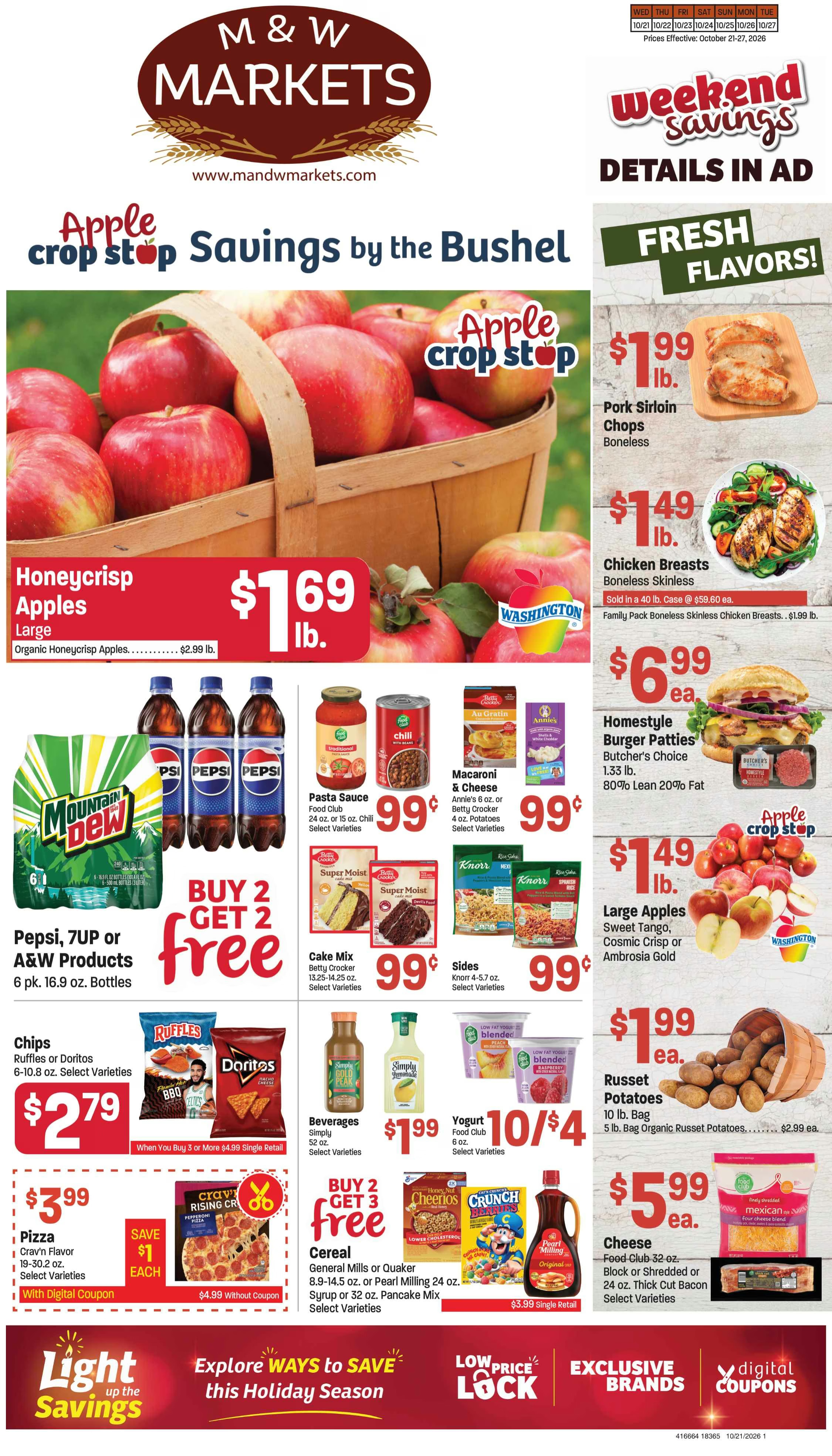 M&W Markets (Parma, ID) Weekly Ad October 21 - 28, 2026