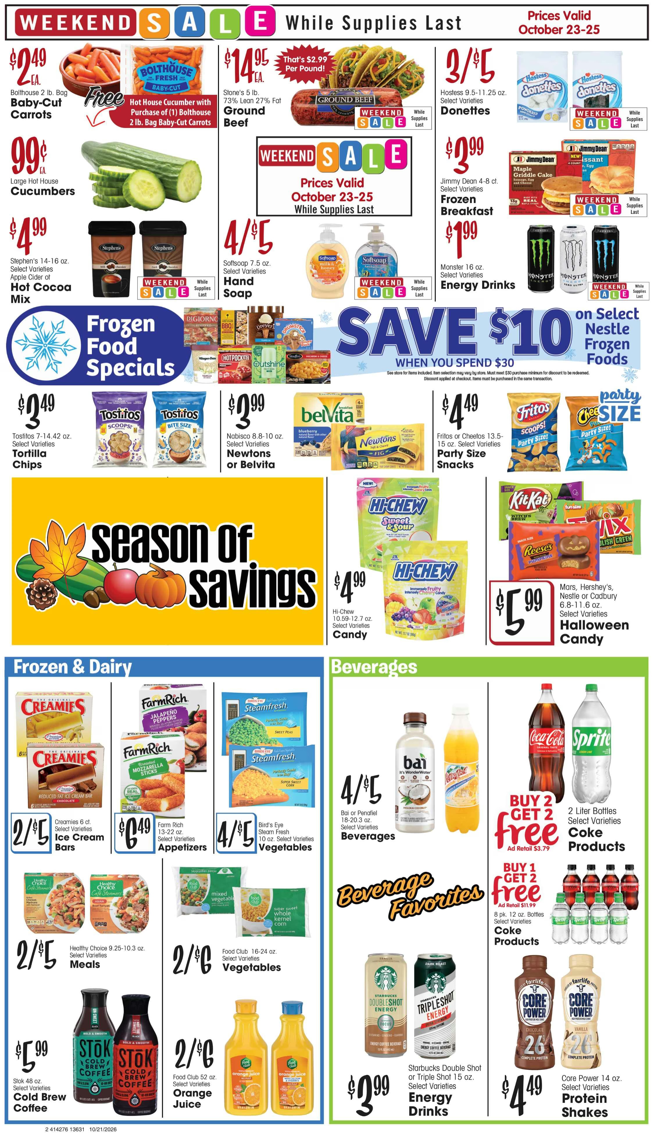 468 Market (130 1st St N, Cascade, MT) Weekly Ad October 21 - 27, 2026