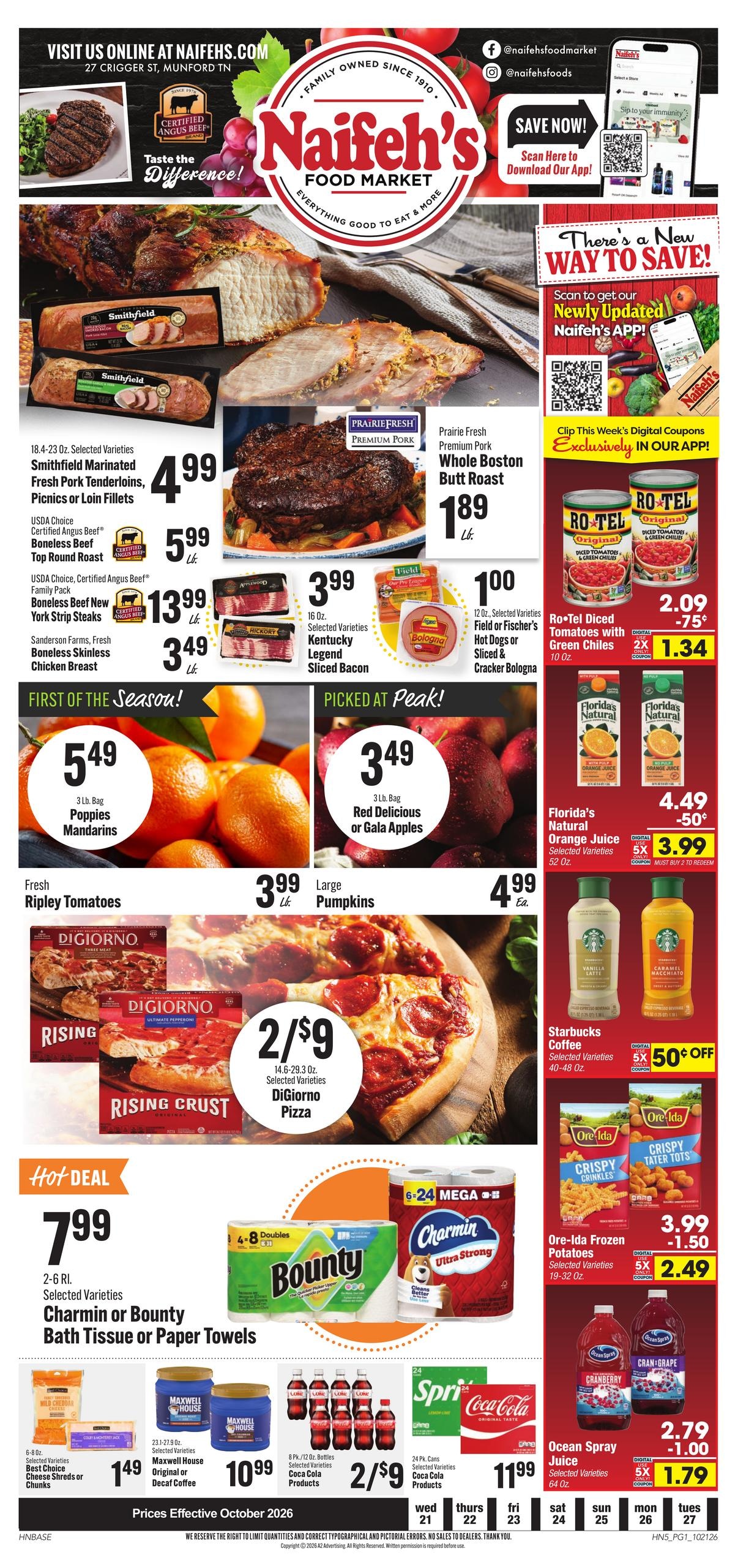 Naifeh's Weekly Ad October 21 - 27, 2026