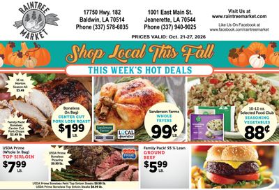 Raintree Market (Patterson Area, LA) Weekly Ad October 21 - 27, 2026