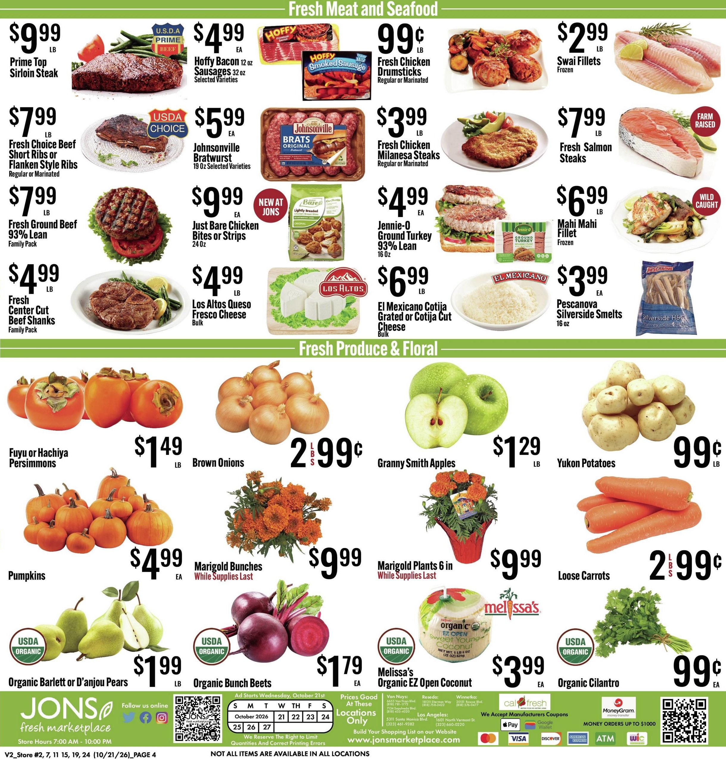 Jons International Marketplace (Canyon Country Area, CA) Weekly Ad October 21 - 27, 2026
