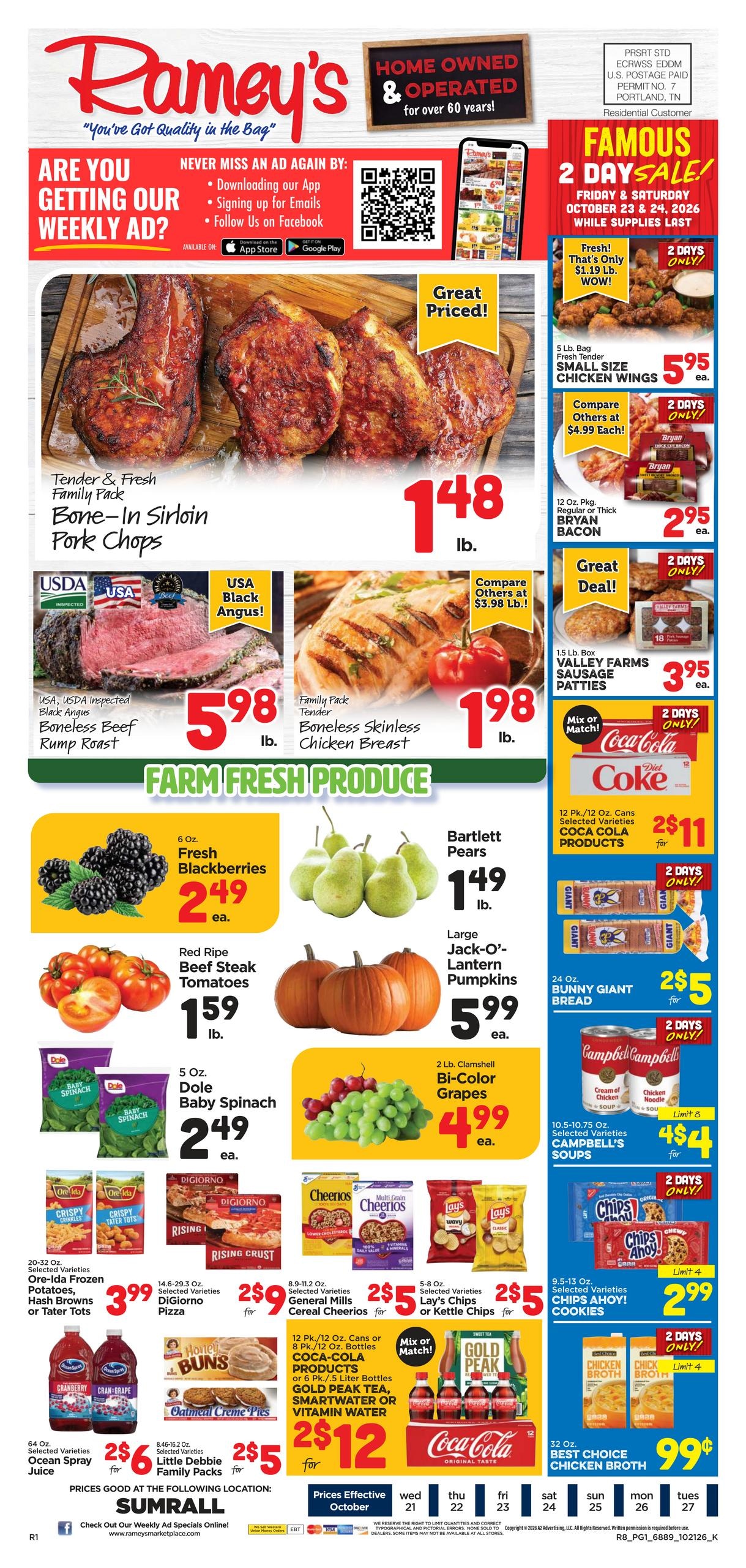 Ramey's (Hattiesburg Area, MS) Weekly Ad October 21 - 27, 2026