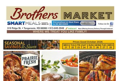 Brothers Market (Tonganoxie, KS) Weekly Ad October 21 - 28, 2026