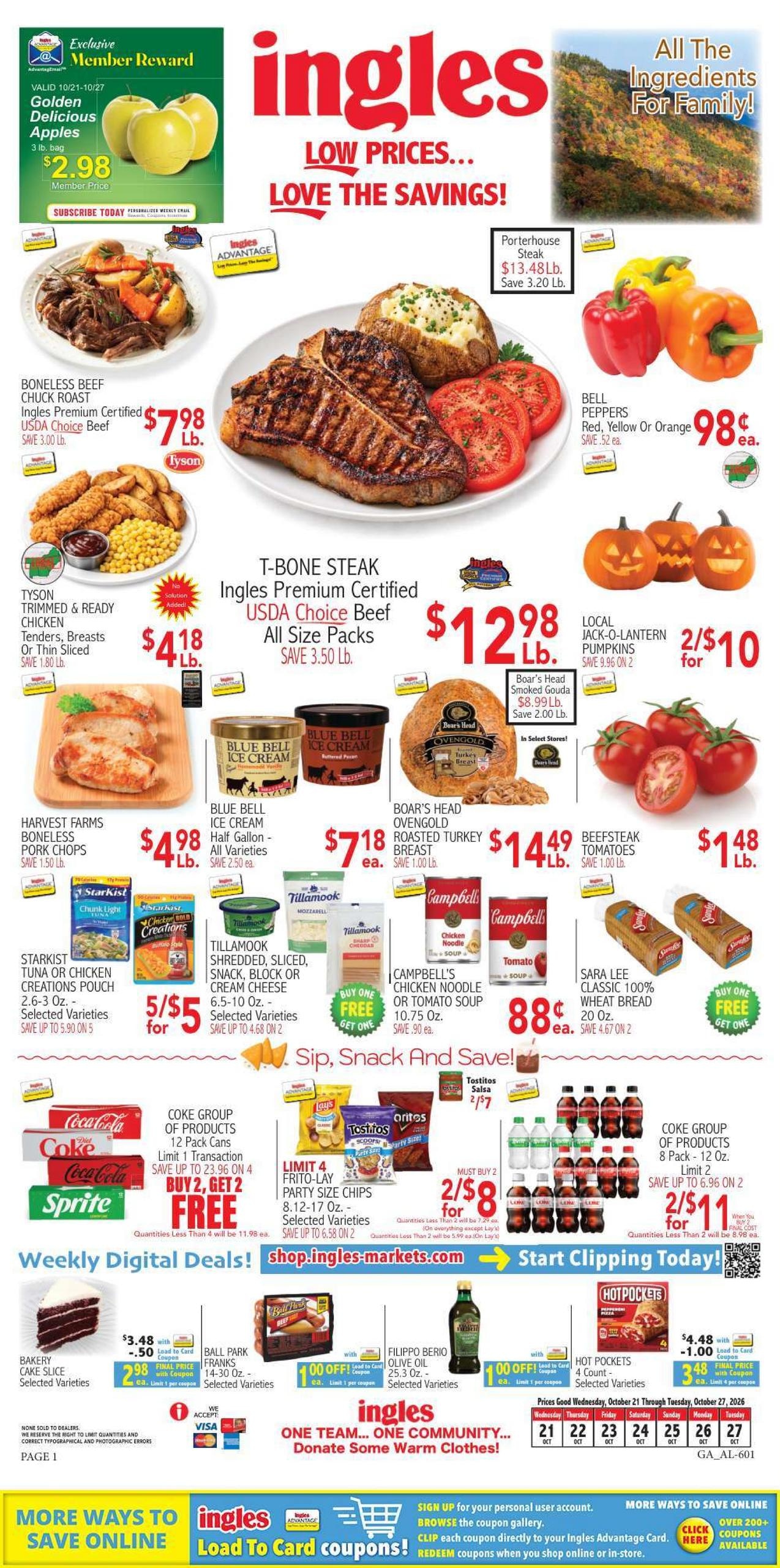 Ingles Markets (Centre Area, AL) Weekly Ad October 21 - 27, 2026