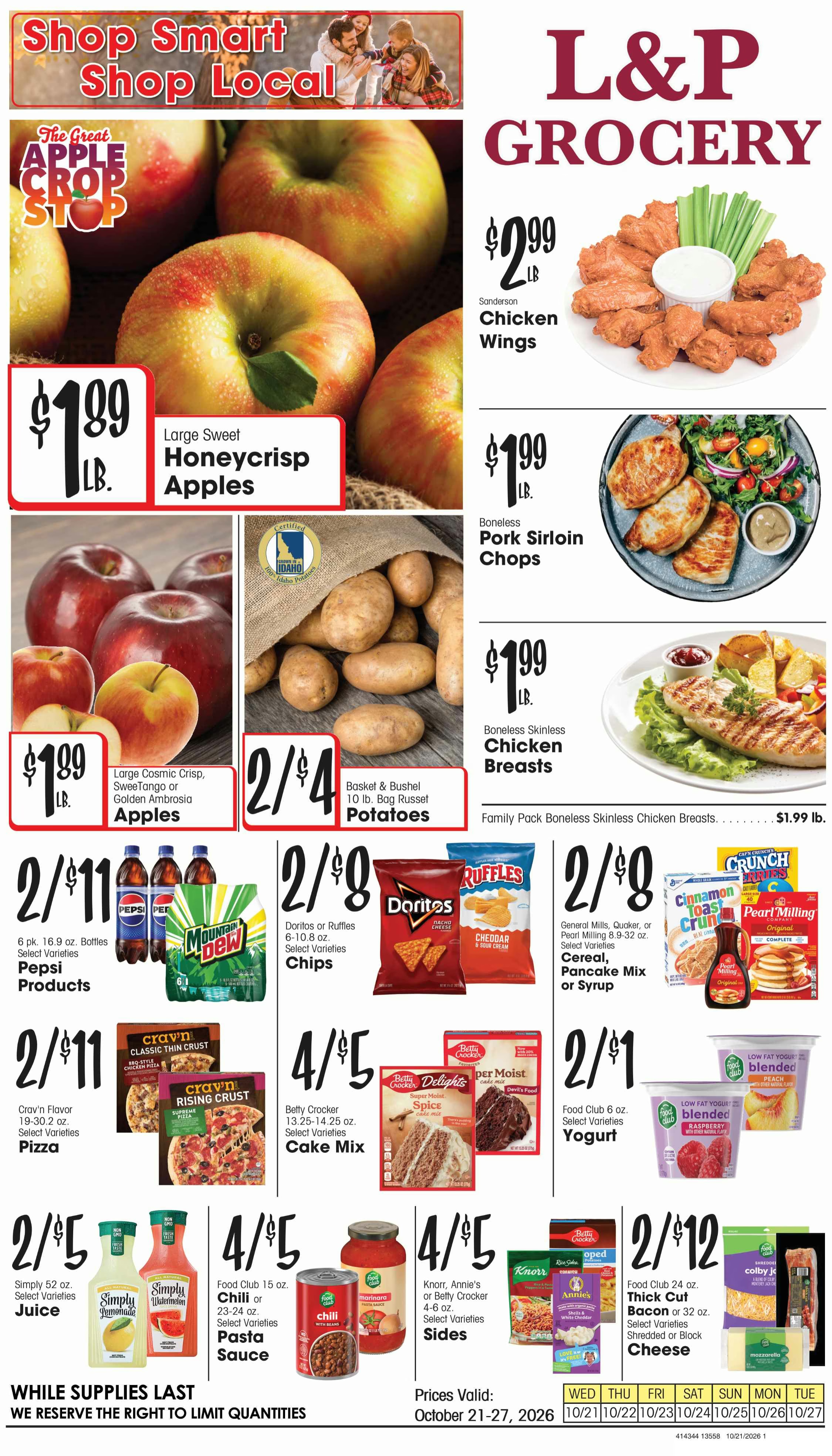 L&P Grocery (215 N Main St, Boulder, MT) Weekly Ad October 21 - 27, 2026