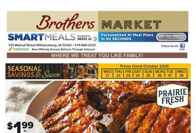 Brothers Market (Williamsburg, IA) Weekly Ad October 21 - 28, 2026