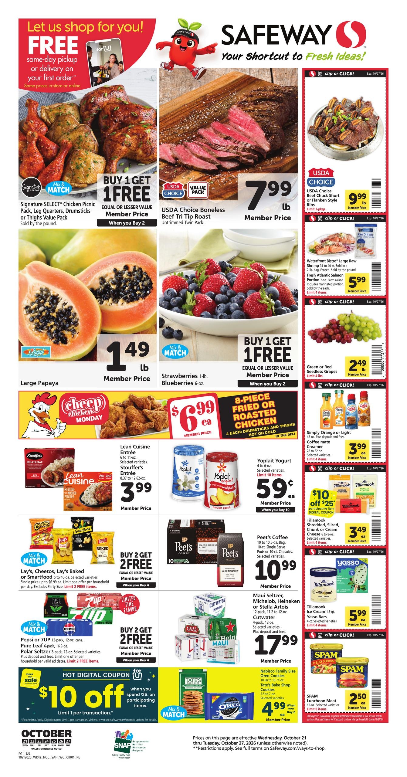 Safeway (Eleele Area, HI) Weekly Ad October 21 - 27, 2026