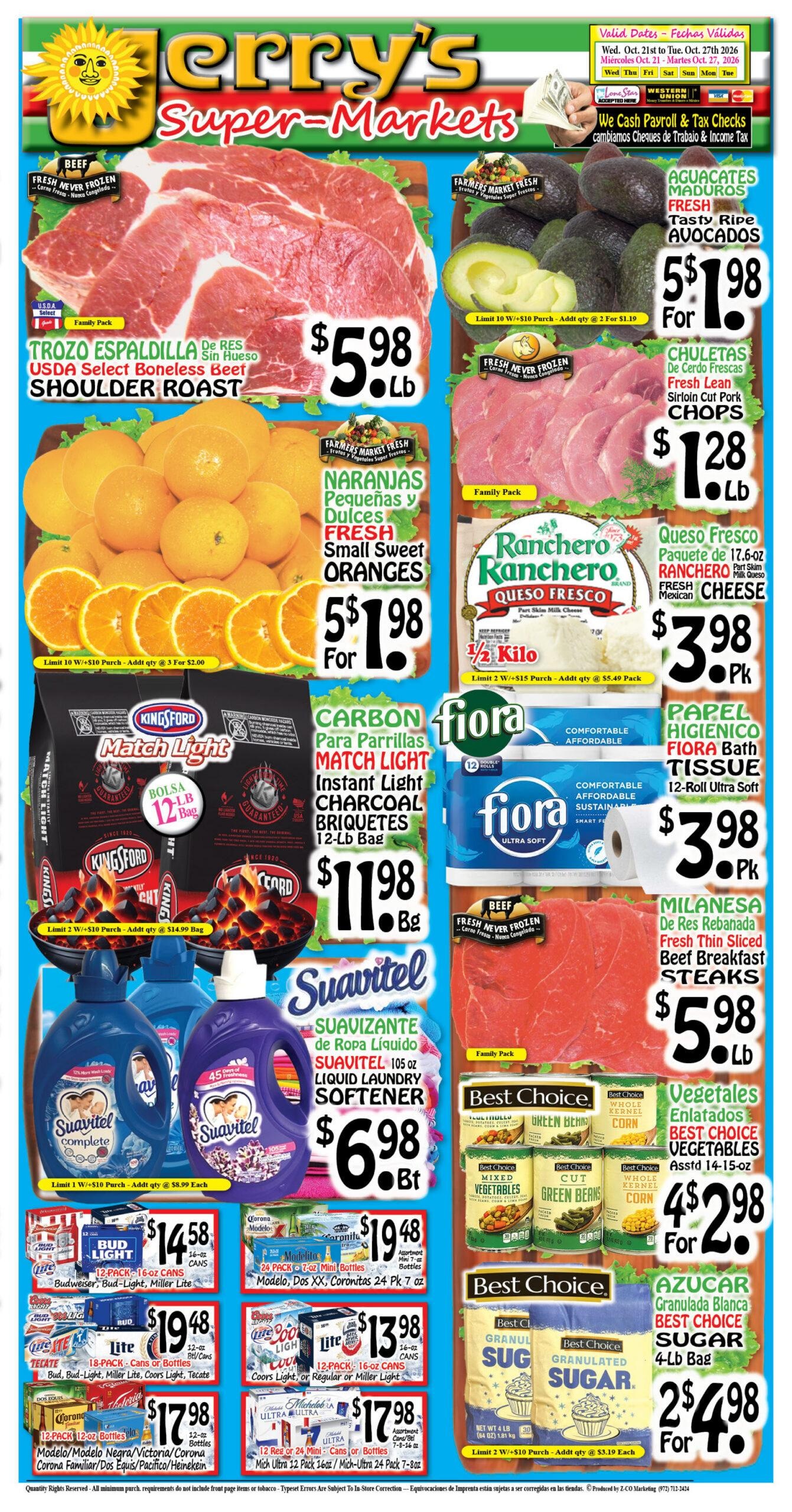 Jerry's Supermarkets Weekly Ad October 21 - 27, 2026