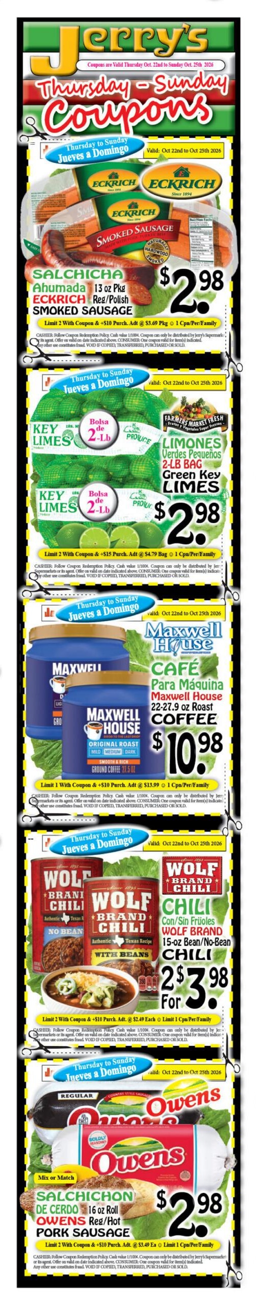 Jerry's Supermarkets Weekly Ad October 21 - 27, 2026