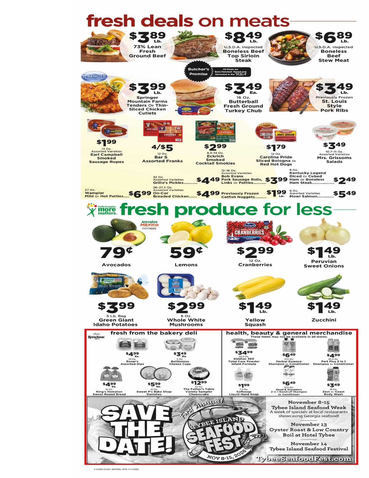 Tybee Market Weekly Ad November 1 - 7, 2026