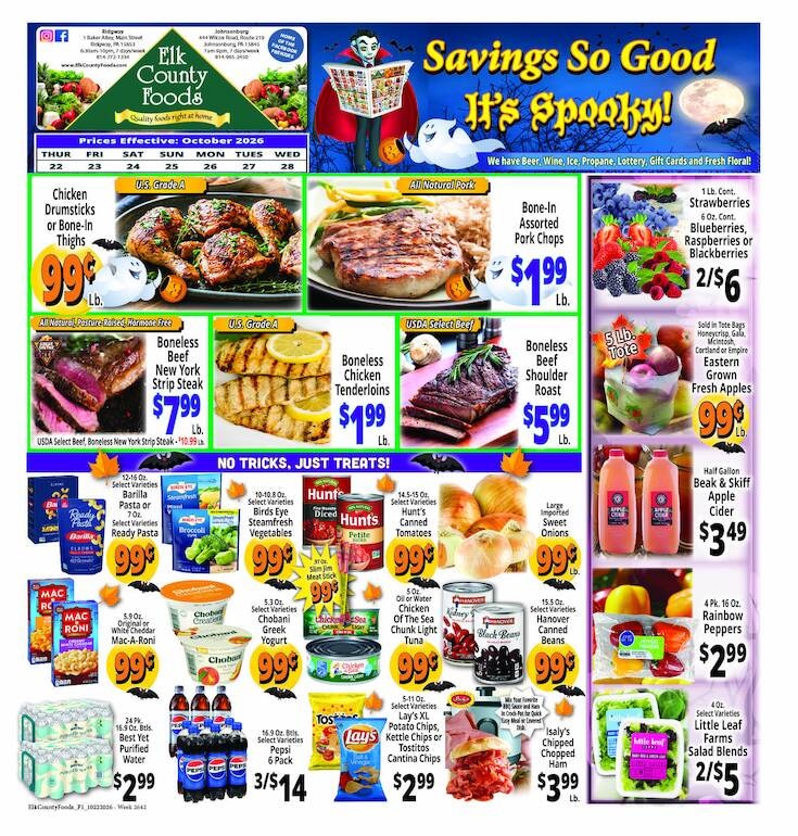 Elk County Foods Weekly Ad October 22 - 28, 2026