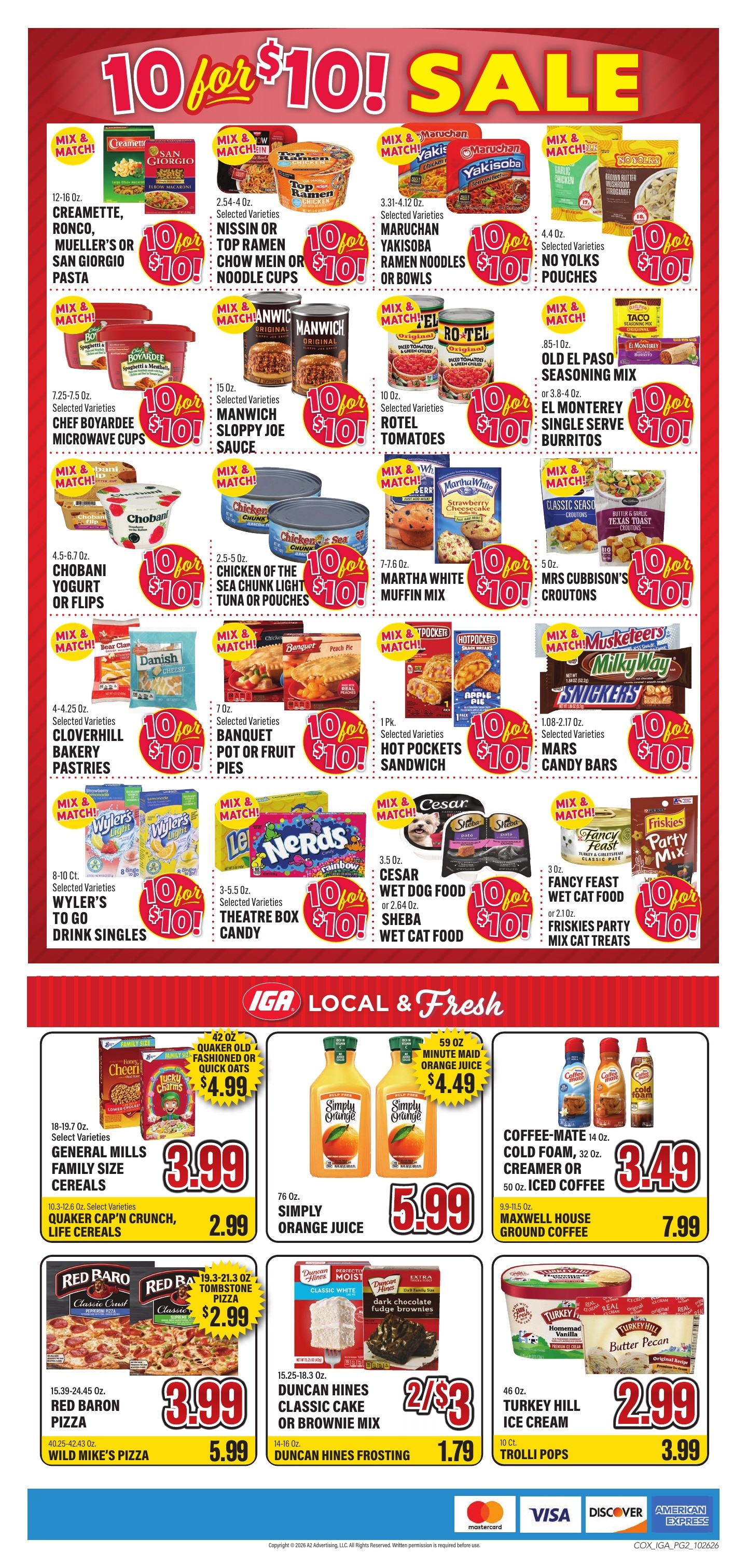 Cox Foods IGA Weekly Ad October 26 - November 1, 2026