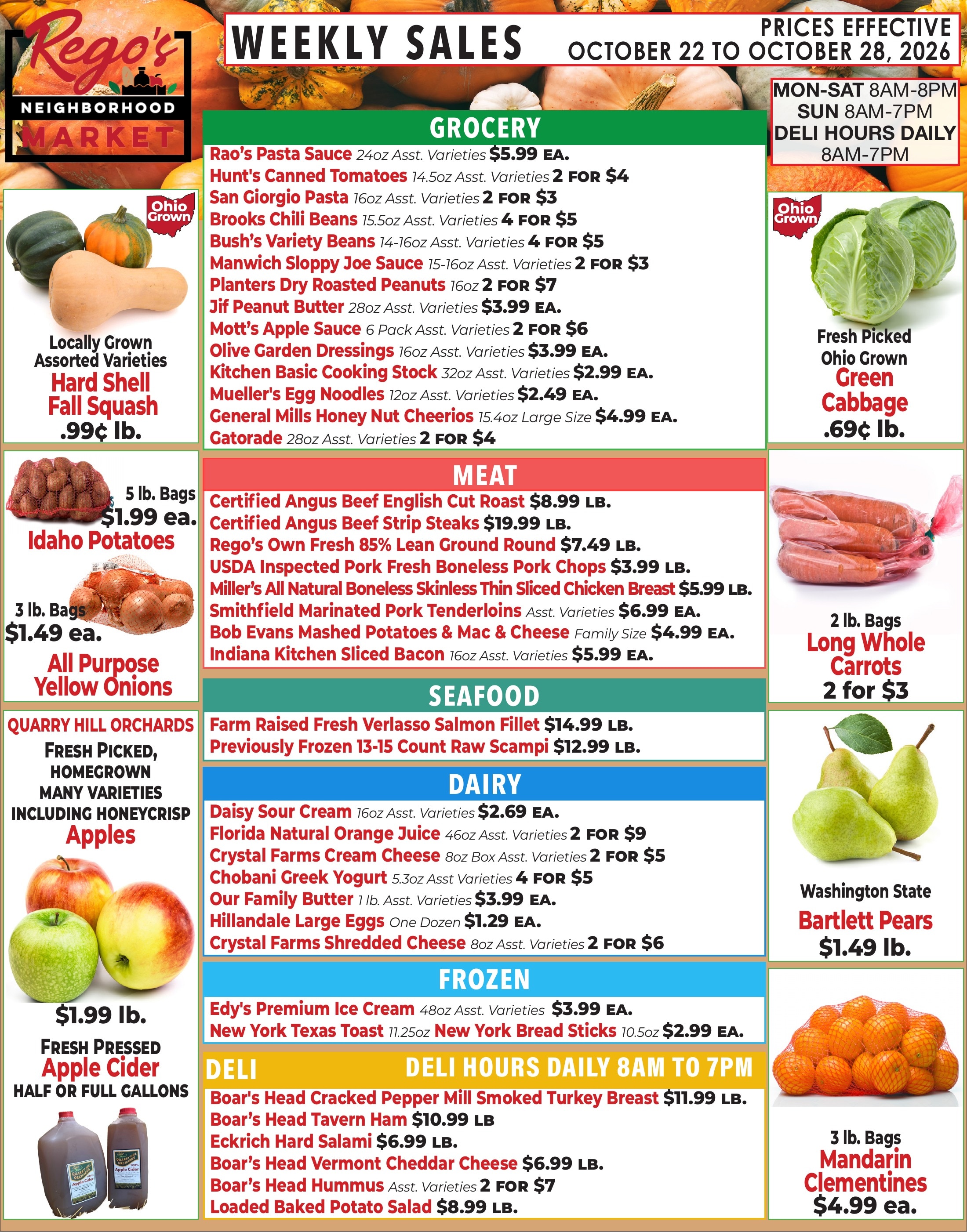 Rego's Neighborhood Market Weekly Ad October 22 - 28, 2026