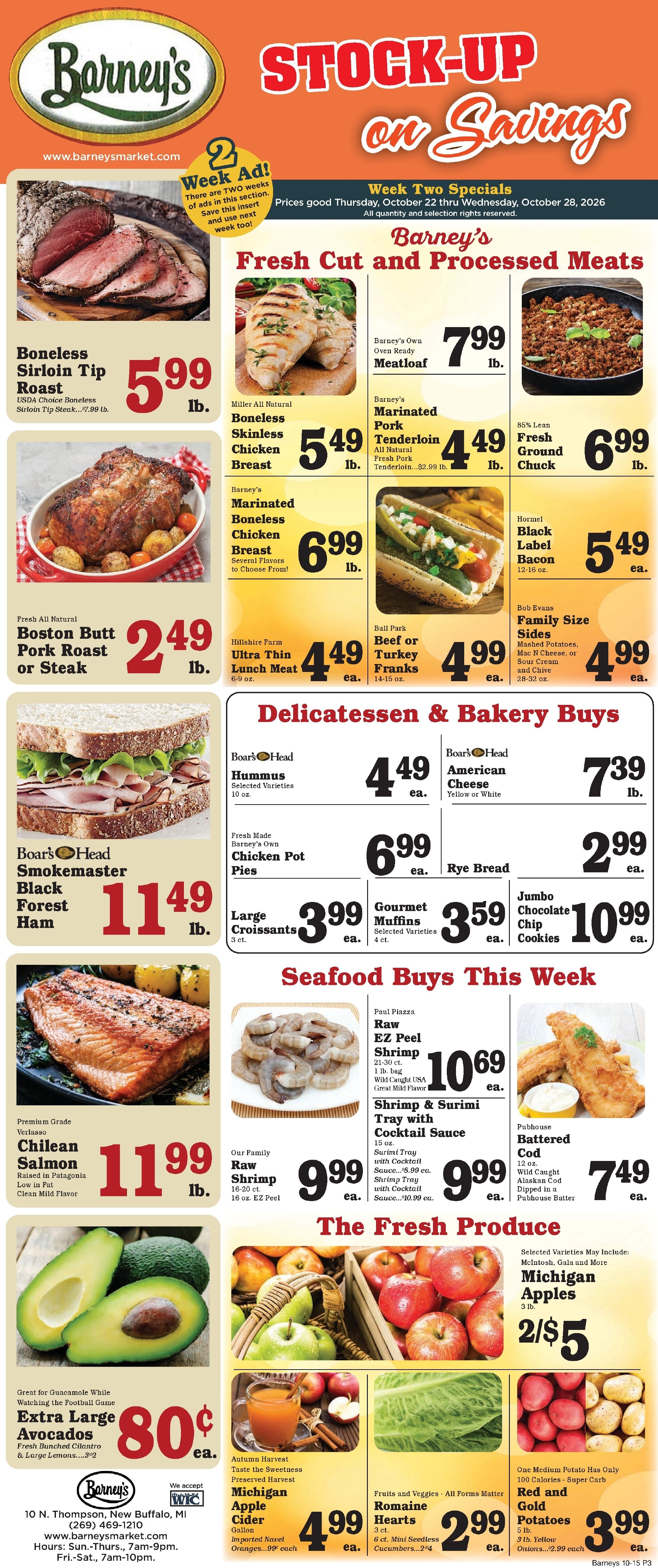 Barney's Market Weekly Ad October 22 - 28, 2026
