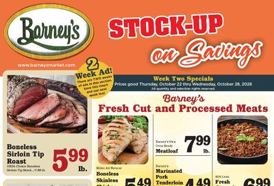 Barney's Market Weekly Ad October 22 - 28, 2026