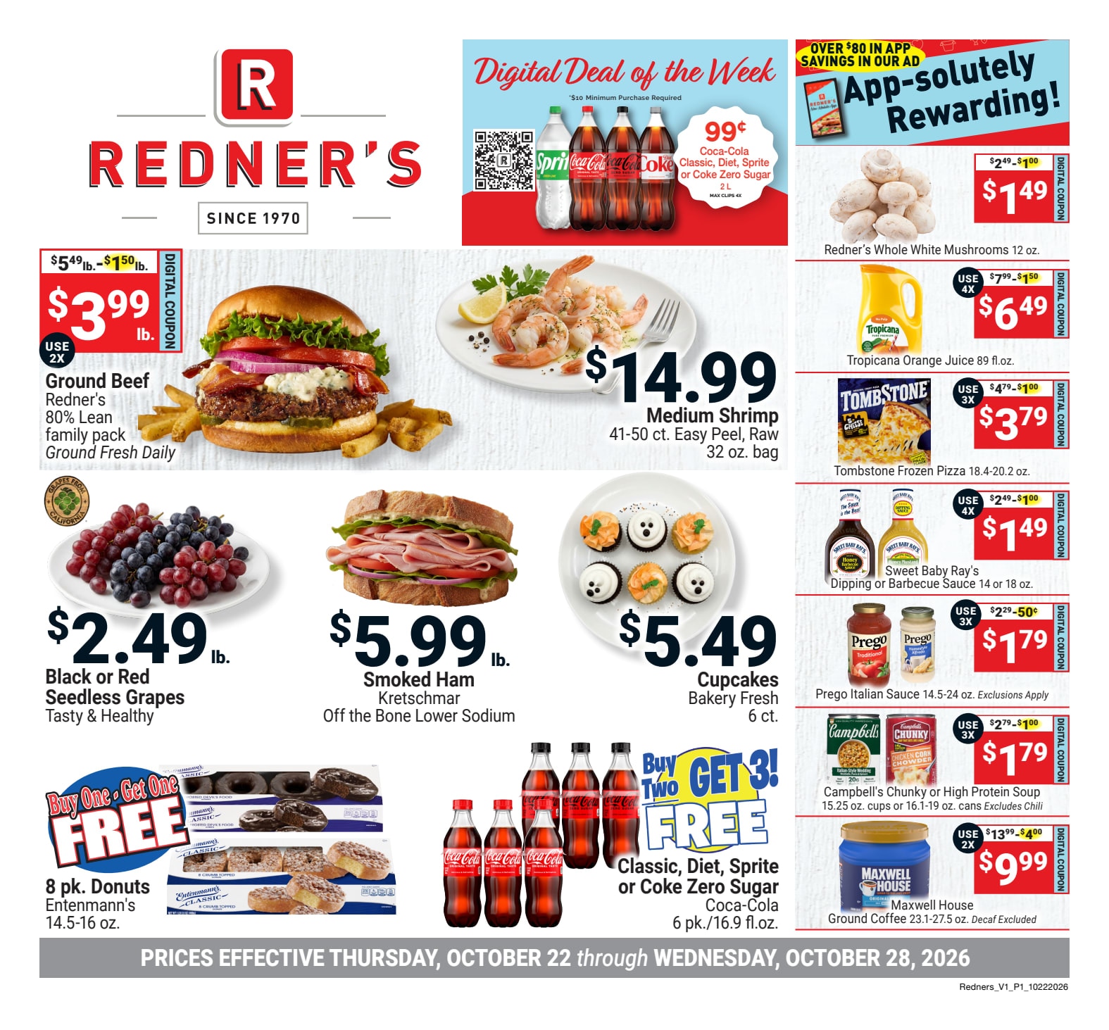 Redner's Markets (Allentown and other locations, PA) Weekly Ad October 22 - 28, 2026