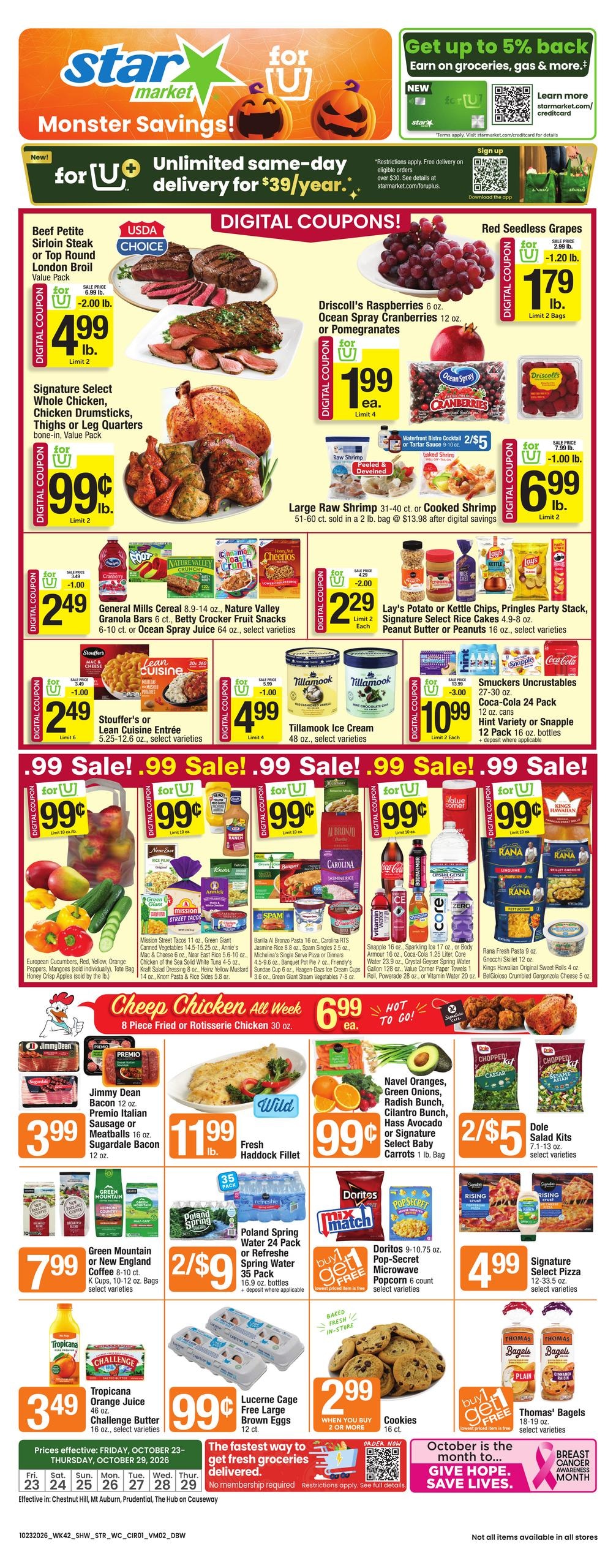 Star Market (Boston Area, MA) Weekly Ad October 23 - 29, 2026