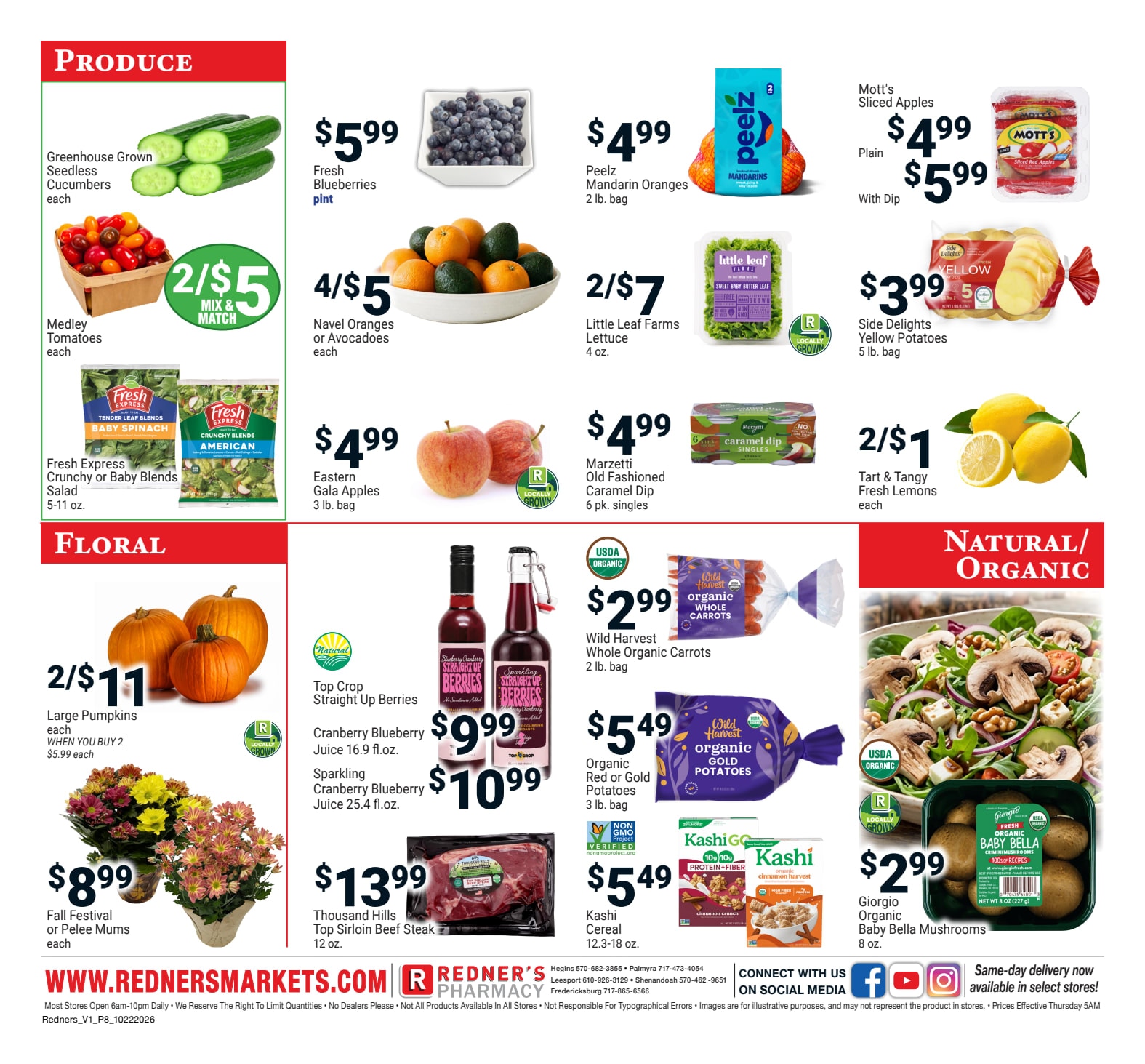 Redner's Markets (Audubon and other locations, PA) Weekly Ad October 22 - 28, 2026