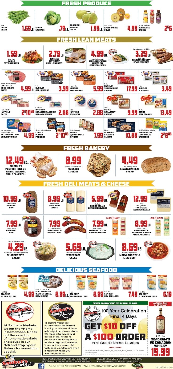 Saubel's Markets Weekly Ad October 22 - 28, 2026