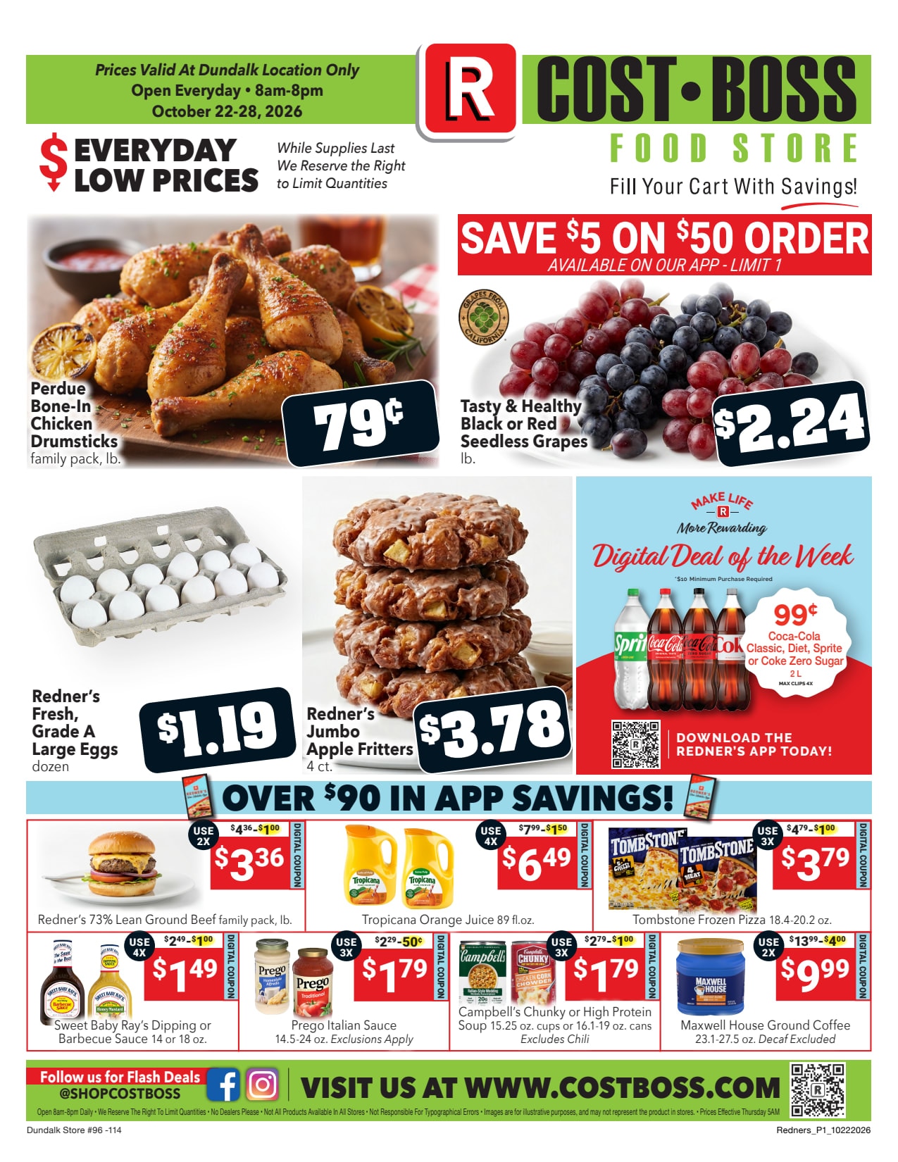 Redner's Markets (Dundalk, MD) Weekly Ad October 22 - 28, 2026