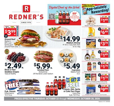 Redner's Markets (Schuylkill Haven, PA) Weekly Ad October 22 - 28, 2026