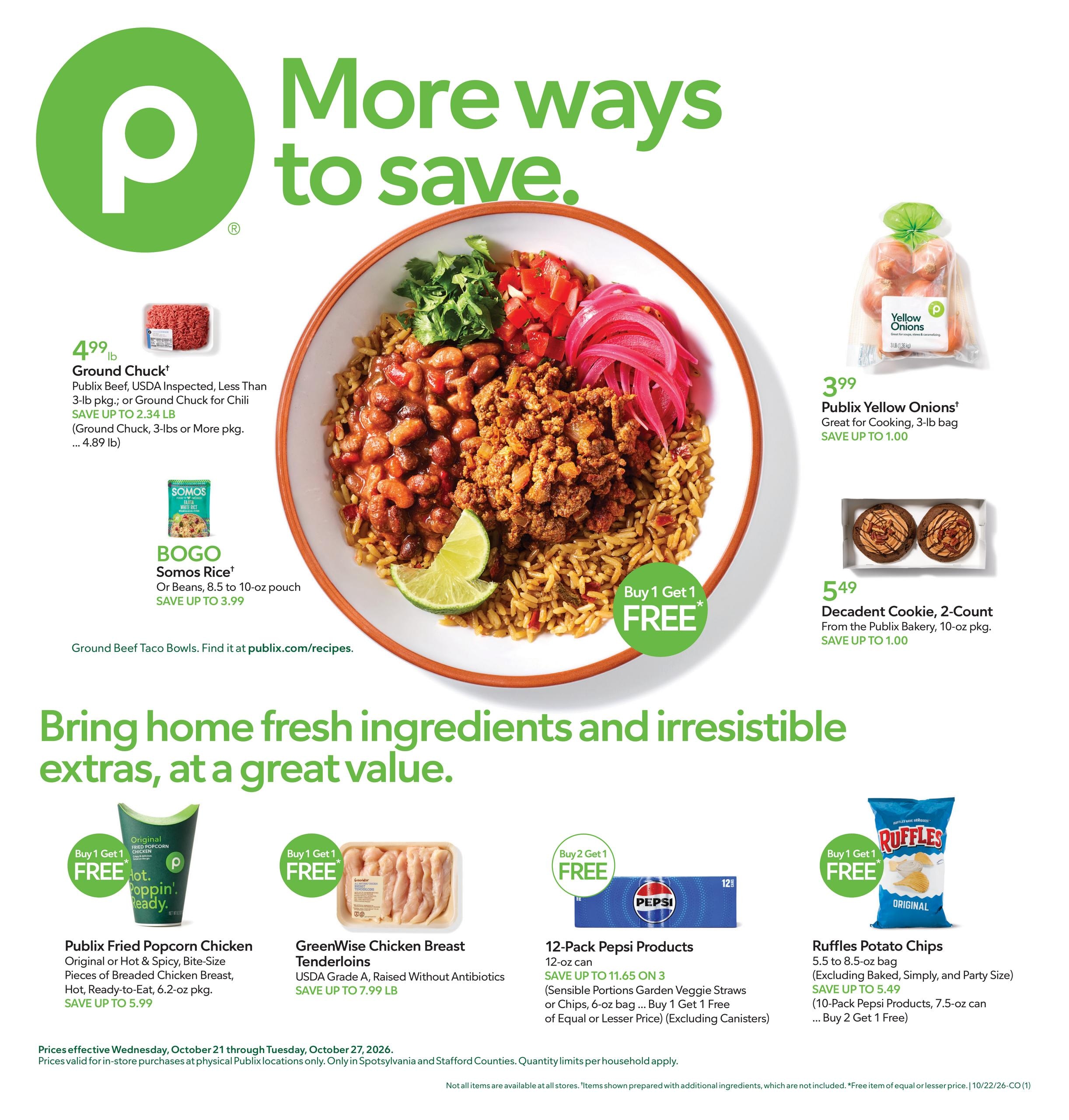 Publix (Culpeper Area, VA) Weekly Ad October 21 - 27, 2026