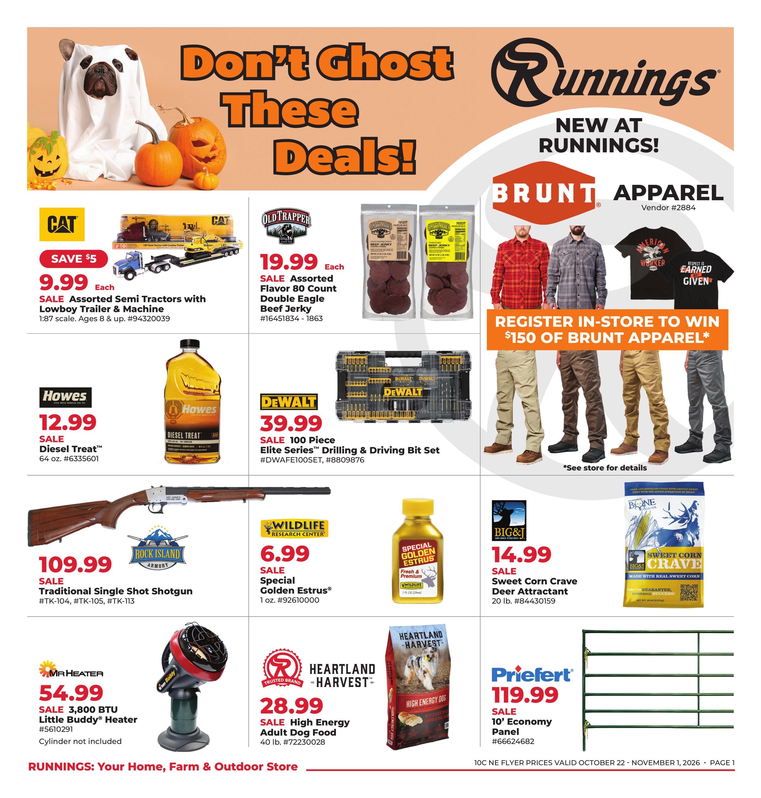 Runnings (Buffalo-Chateaugay Area, NY) Don't Ghost These Deals! Weekly Ad October 22 - November 1, 2026