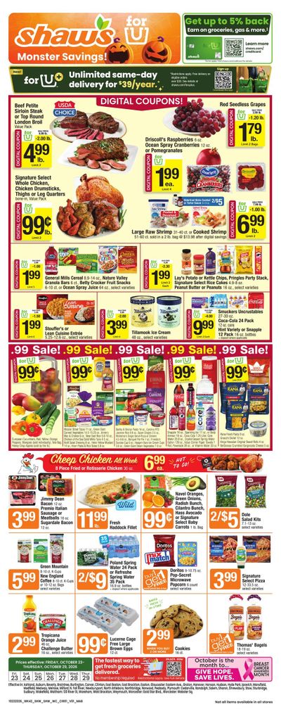 Shaw's (Boston Area, MA) Weekly Ad October 23 - 29, 2026